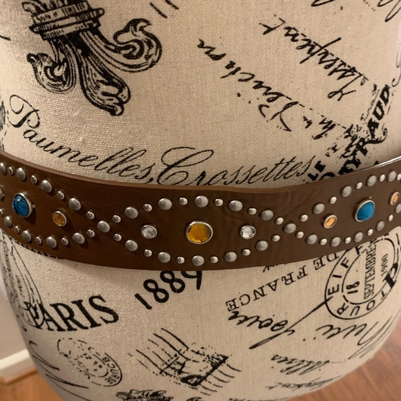 Rhinestone Brown Belt - Picture 2 of 4